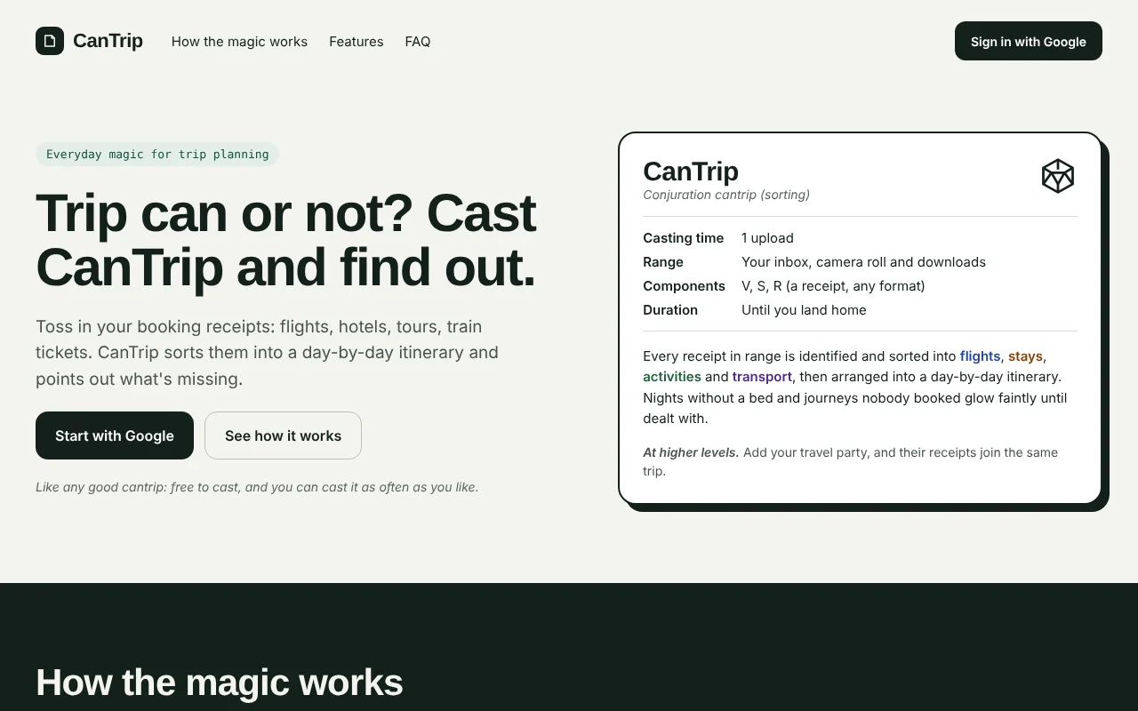 CanTrip homepage